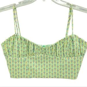 Zara Floral Corset Top W/ Adjustable Straps MED